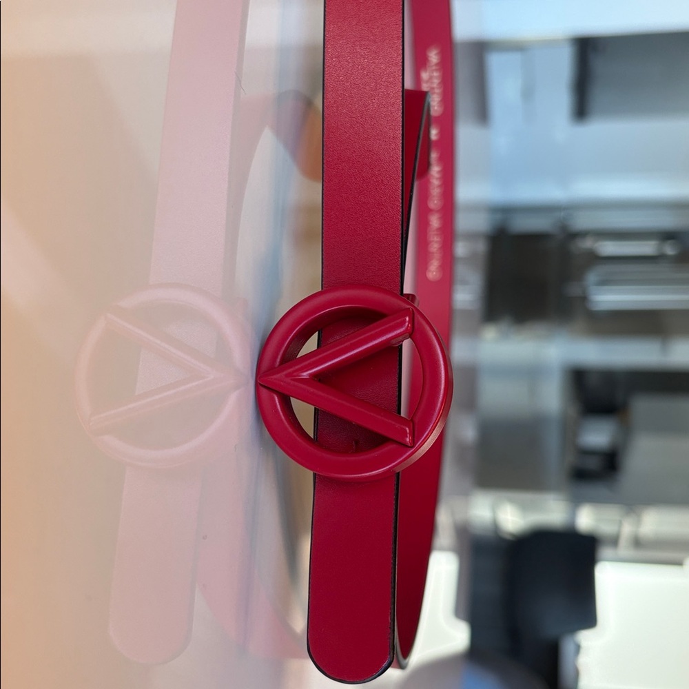 Mario Valentino Red Designer Belt